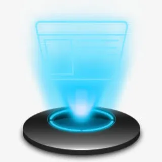 蓝色投影卡通海报背景