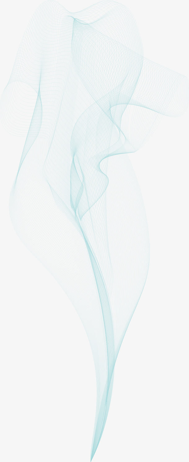 蓝色的烟雾笔刷设计免抠