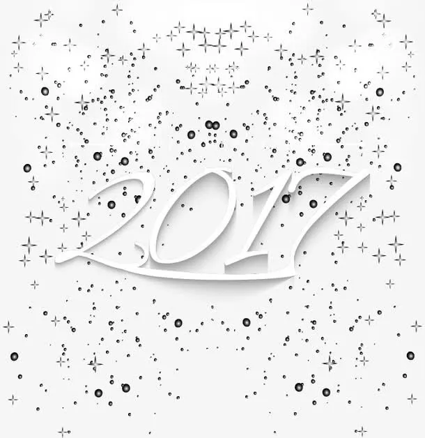 白色雪花光效2017免抠