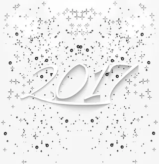 白色雪花光效2017免抠