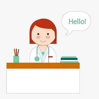 卡通医务人员设计矢量免抠