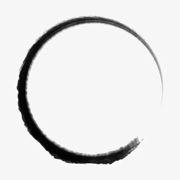水墨晕染圆圈免抠