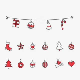 圣诞节吊饰免抠