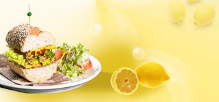 黄色美食背景海报高清