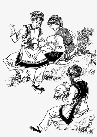 白族人物写生免抠