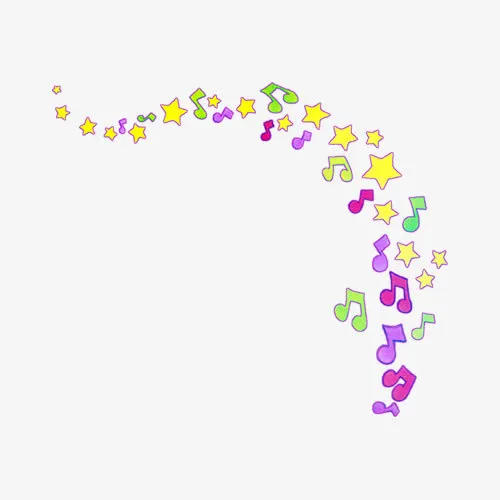音符星星相册装饰图案免抠