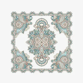 民族简约古典藏式边框免抠