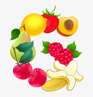 创意卡通装饰英文水果蔬菜艺术字免抠