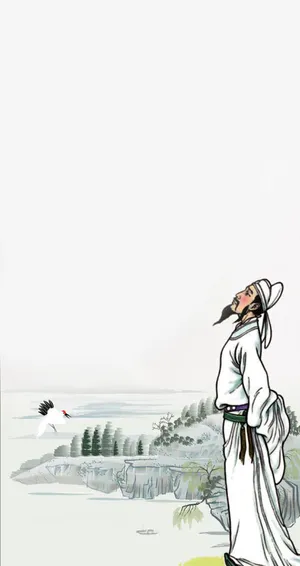 唐诗三百首人物插图免抠