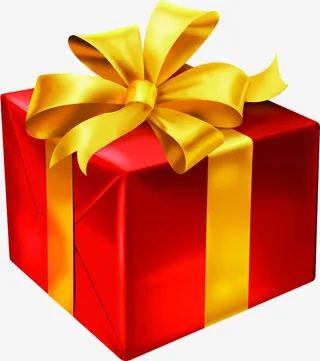 手绘红色礼盒国庆节免抠