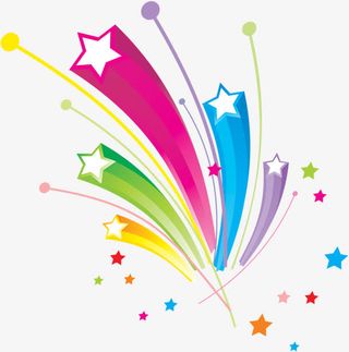 开学季彩色星星海报免抠