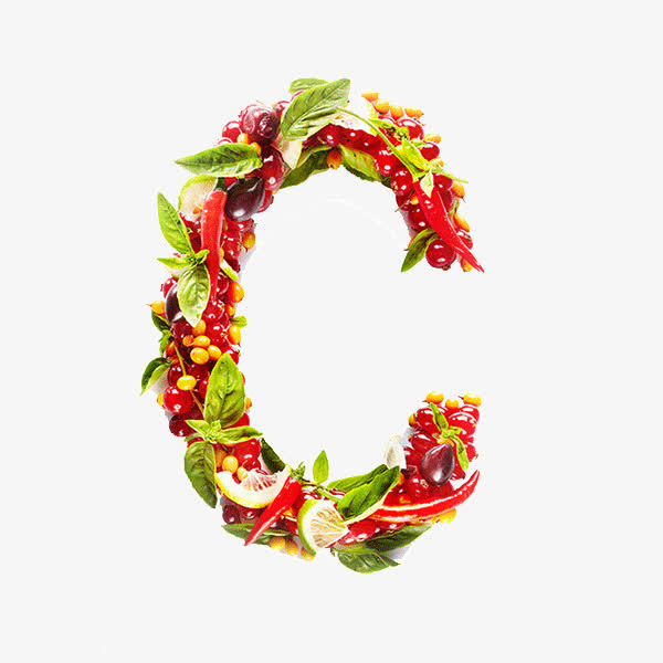 蔬菜水果字母C创意设计免抠