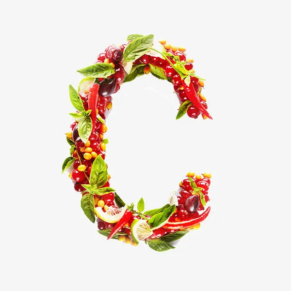 蔬菜水果字母C创意设计免抠