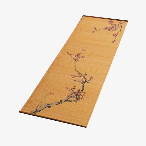 绘画印花禅意茶垫免抠