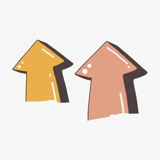 水彩创意箭头免抠图免抠