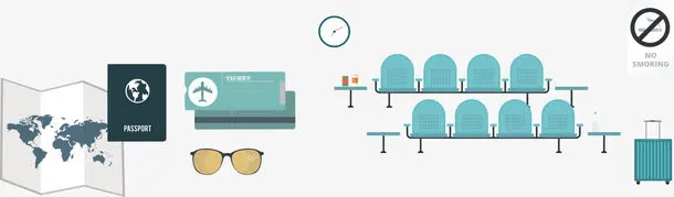 安检等候厅免抠