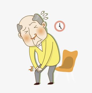 腿部疼痛的老人免抠