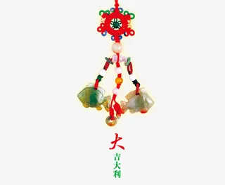 中国风红色挂件免抠