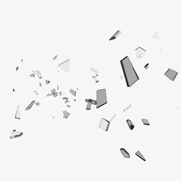 玻璃碎片漂浮元素免抠