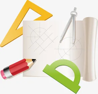 卡通学习用品矢量素材免抠