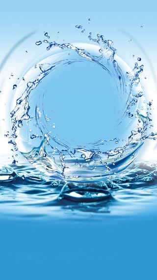 蓝色小清新护肤品PSD分层H5背景素材高清