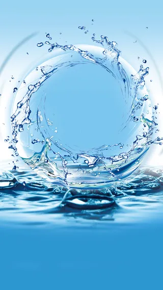 蓝色小清新护肤品PSD分层H5背景素材高清