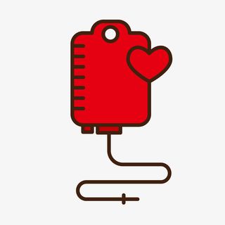 红色卡通血袋矢量图免抠