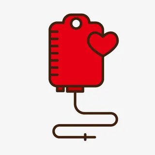 红色卡通血袋矢量图免抠