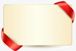 圣诞节黄色方形贺卡免抠