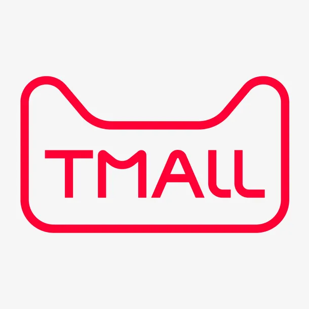 红色圆弧天猫双11logo免抠