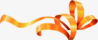 金色丝带中秋弯曲免抠