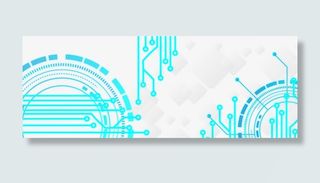 蓝色科技感装饰图案免抠