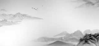 教育水墨中国风灰色海报高清