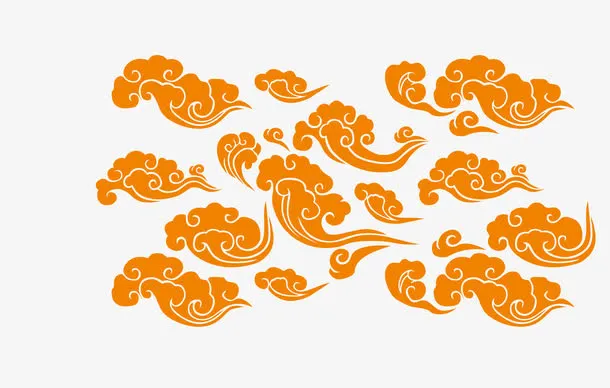 祥云底纹免抠