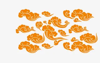 祥云底纹免抠