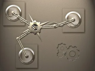 金属质感齿轮背景素材高清