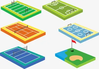 运动场馆场地免抠