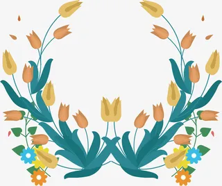 矢量图水彩花朵装饰免抠