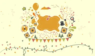 活泼风格派对活动扁平化背景板海报素材高清