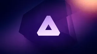 神秘紫色渐变的三角形免抠