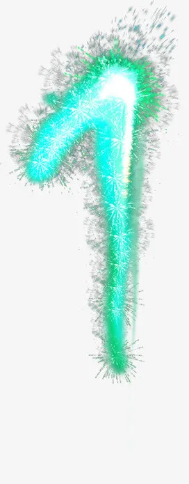绿色烟花主页装修免抠