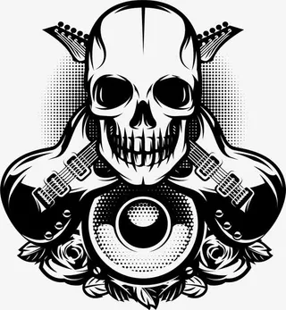 卡通骷髅矢量免抠