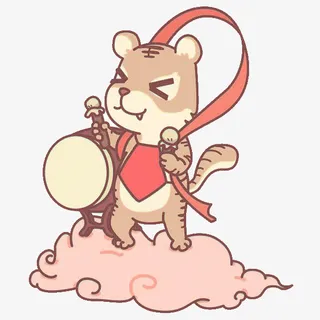 手绘卡通装饰可爱小动物海报设计免抠