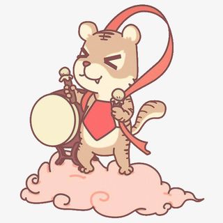 手绘卡通装饰可爱小动物海报设计免抠