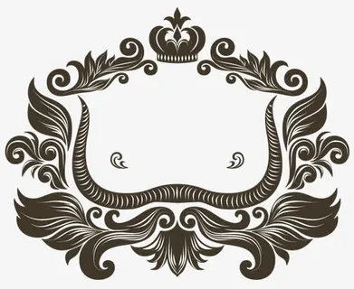 欧式花纹标签免抠