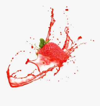 飞洒的草莓果汁免抠