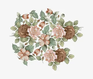 复古牡丹鲜花免抠