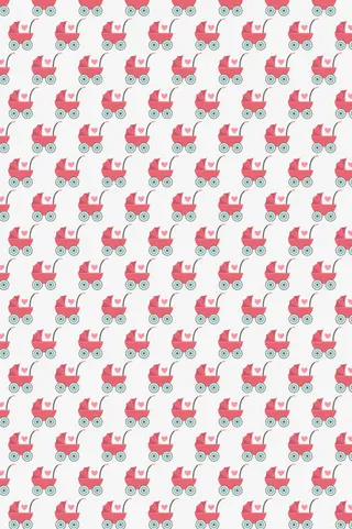 可爱卡通婴儿车背景