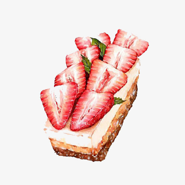 水彩蛋糕免抠
