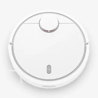 白色科技创意扫地机器人电商免抠